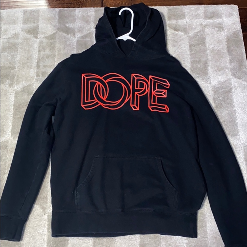 Black and red dope hoodie